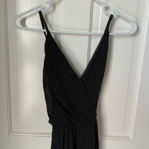 Beyond Words Flowy Black Wide Leg Jumpsuit